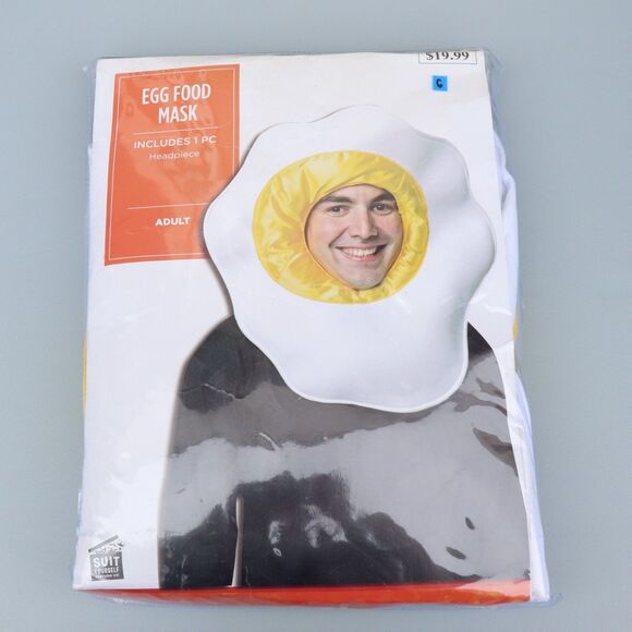 Egg Head Costume Adult One Size Standard - Picture 1 of 3